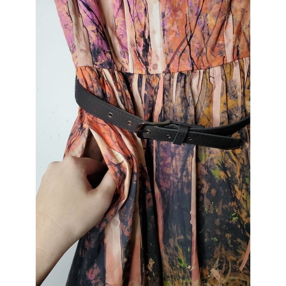 Modcloth Certifiably Sweet Cotton Dress in Trees Pink Size XXS - Picture 4 of 15